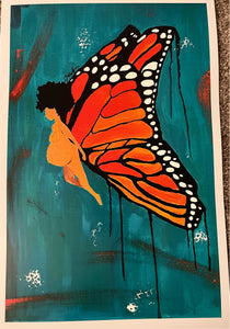 Pregnant Butterfly Print